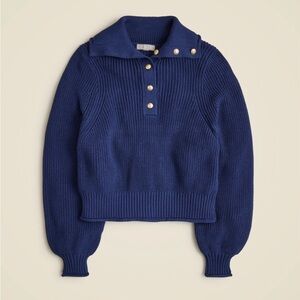 J. Crew Ribbed cotton button-collar sweater